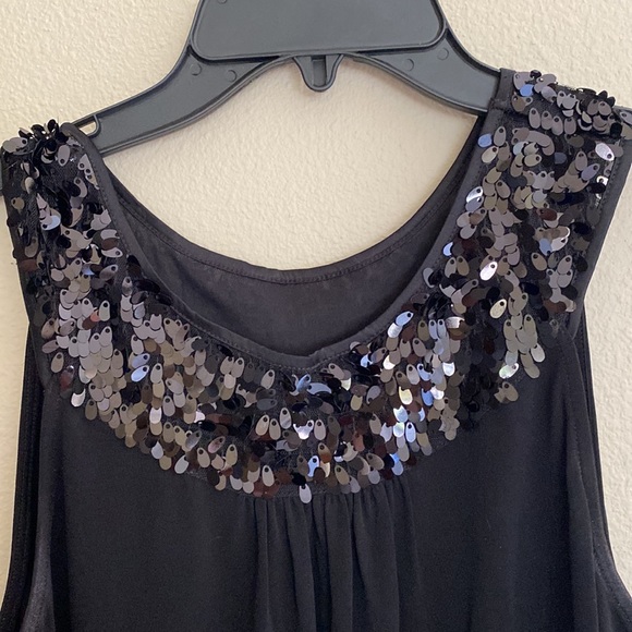 Black Sequined Express Cocktail Dress Small EUC Worn Once - Picture 2 of 10